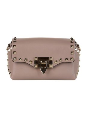 Valentino Garavani Poudre leather Rockstud small crossbody bag