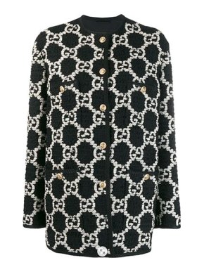 Gucci Black & ivory GG boucle jacket