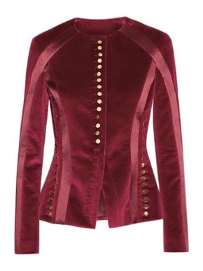 Altuzarra Cavendish silk satin-trimmed velvet jacket