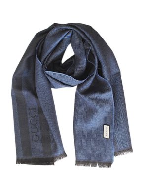 Gucci Blue Wool Shawl