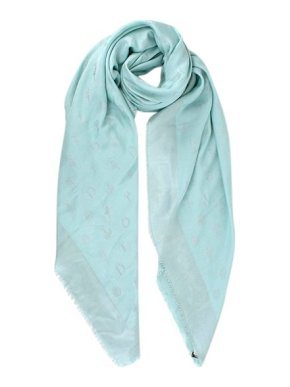 Dior Turquoise Silk Blend Scarf