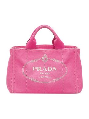 Prada Pink canvas Canapa Logo tote bag