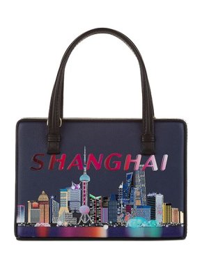 Loewe Printed leather Shanghai Postal tote bag