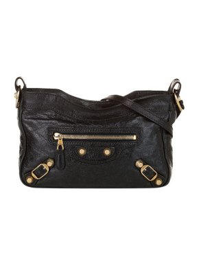 Balenciaga Black leather Motocross Hip Giant 21 bag