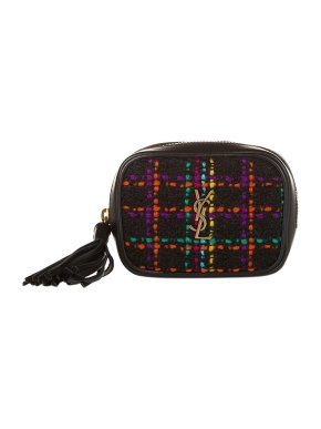 Saint Laurent Multicolour tweed Lou belt bag