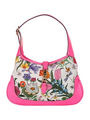 Gucci Flora canvas & pink leather New Jackie bag