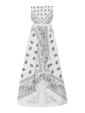 Miguelina Ines cut-out printed cotton midi dress