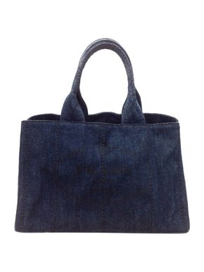 Prada Denim Canapa Logo tote bag