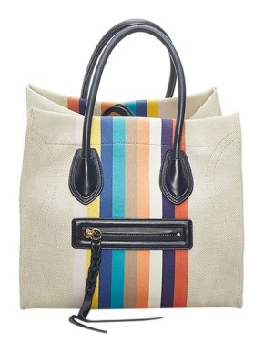 Celine Multicolour striped canvas medium Phantom Luggage tote bag