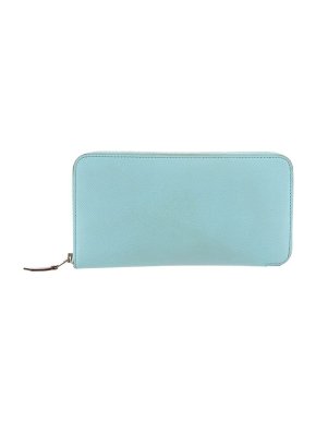 Hermes Blue Epsom leather Azap long wallet