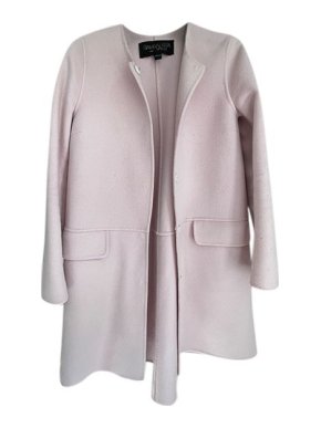 Giambattista Valli Pink cashmere collarless swing coat