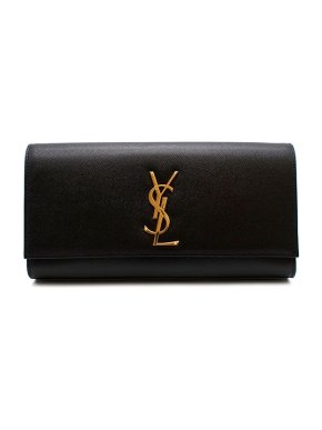 Saint Laurent Black  Classic Monogram Clutch
