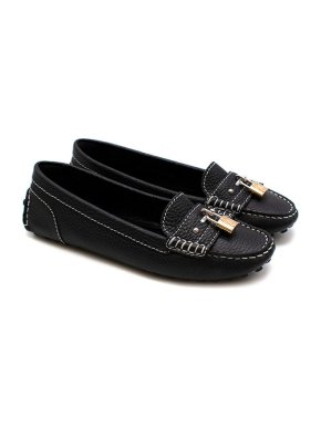 Louis Vuitton Black Leather Padlock loafers