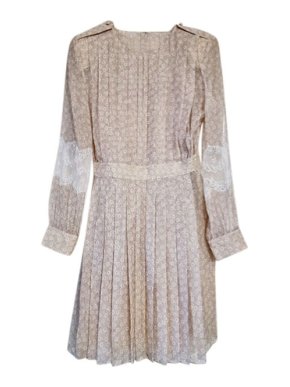 Fendi Blush Floral Lace Detailed Dress