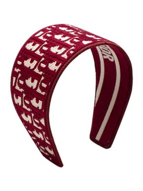 Dior Red D-Oblique cotton headband