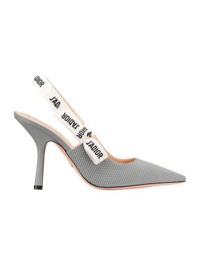 Grey Technical Fabric J'Adior Slingbacks