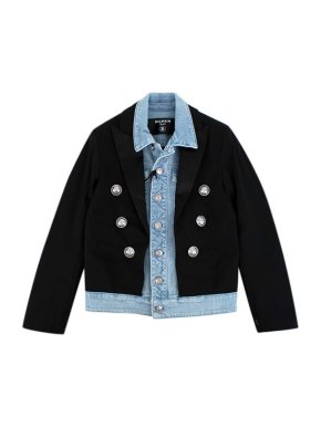 Balmain Kids 10A Denim Blazer Jacket