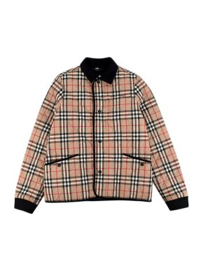 Burberry honey Nova check quilted jacket