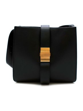 Bottega Veneta black Leather Messenger Bag
