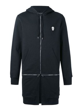 Alexander McQueen Zip Detail Longline Hoodie