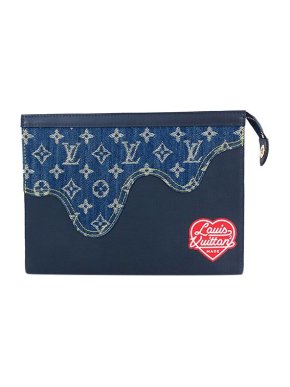 Louis Vuitton x Nigo Monogram denim Voyage MM bag