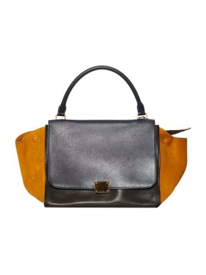 Celine bicolour leather & suede medium Trapeze bag
