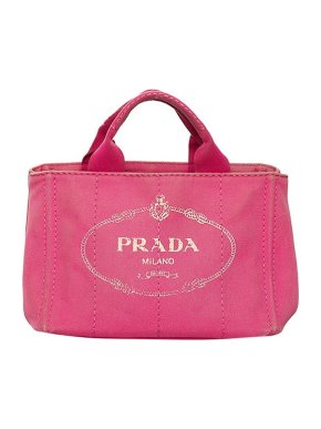 Prada pink canvas Canapa Logo tote bag