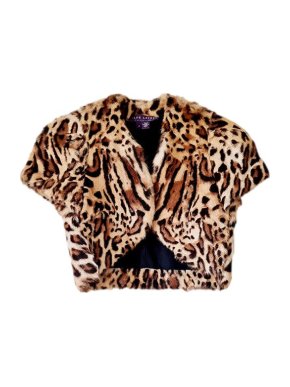 Ralph Lauren Collection leopard goat fur bolero
