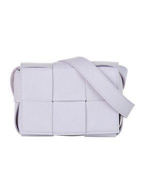 Bottega Veneta Mirth lilac maxi Intrecciato leather mini Cassette bag