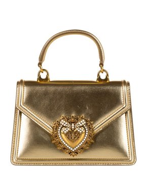 Dolce & Gabbana metallic gold leather small Devotion bag