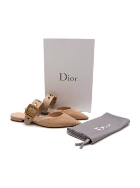 D-Dior nude buckle flats