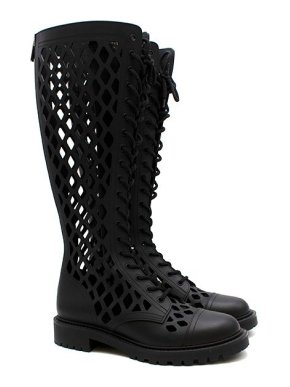 Dior D-Trap Boot Black Matte Calfskin