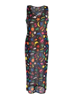 Moschino Swim Sheer printed Cover-Up