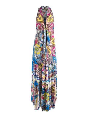 Etro paisley print tiered maxi dress
