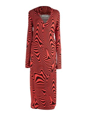 Marine Serre White Line Printed Hooded Wrap Dress