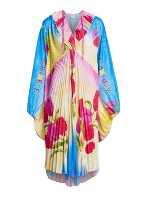 Vetements Multicolour Happiness Pleated Dress