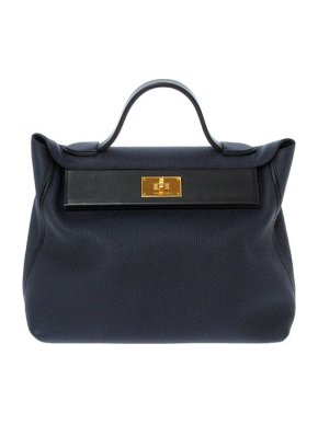 Hermes navy Togo leather Sac van Cattle 24/24 bag GHW