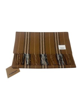 Burberry Chestnut Wool & Cashmere Scarf