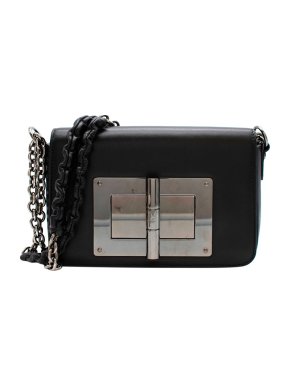 Tom Ford Black Lambskin Medium Natalia Shoulder Bag