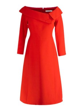 Dior Red Wool & Silk Dress
