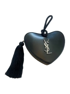 Saint Laurent black leather Sac Coeur minaudiere