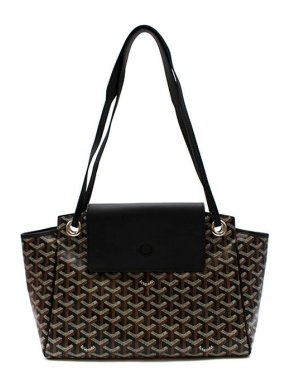 black & white Goyardine coated canvas Rouette PM tote bag