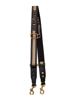 Dior black canvas logo shoulder strap