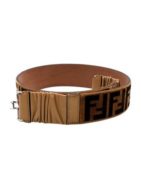 Fendi Velvet Elasticated FF Belt - Size 85
