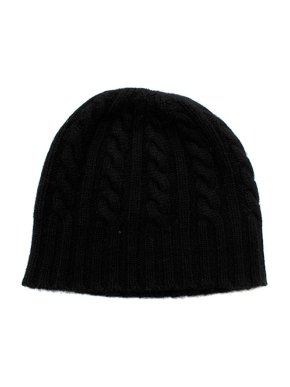 Æthel black cashmere beanie hat