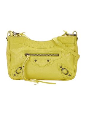 Balenciaga yellow leather Motocross Classic Hip bag