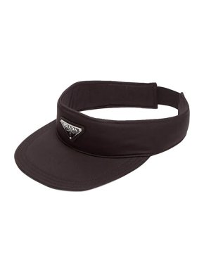 Prada black nylon sun visor