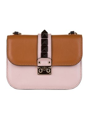 Valentino Garavani bicolour leather Rockstud Glamlock bag