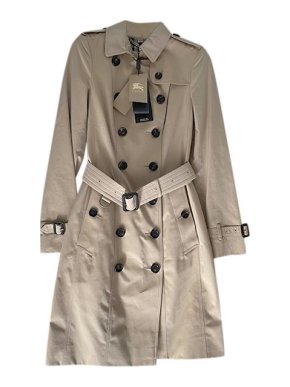 Burberry honey cotton gabardine Sandringham long trench coat