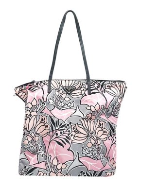 Prada pink & black printed nylon Tessuto Stampato tote bag